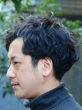 ロムサンク(L'HOMME CINQ) 大人ショート×ナチュラルパーマ