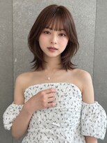 シー バイ ロンド 新宿(Sea by Lond)&nbsp;ワンホンレイヤ ー×ダークブルー[デジタルパーマ/ボブ/韓国]