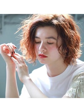 ルタ(LuTa by siesta&LiCO) LuTa☆アプリコットオレンジ×ウェービー外ハネボブ