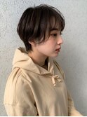 ba2612透明感マニッシュショートネイビーカラーフレンチボブ