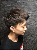 ツーブロック前上げスタイル