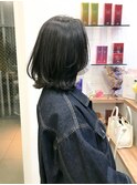 くびれヘアくびれミディアムレイヤーボブ外はね恵比寿
