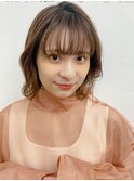 【BAYROOM横浜】ワイドバングカールボブ×ラテベージュ