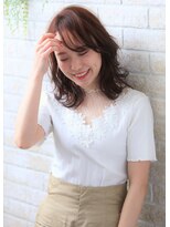 ソア 武蔵小杉(SOAR)&nbsp;カーキグレージュ＆大人かわいいフェザーバング小顔くびれボブ