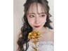 7:00-9:00 フルメイク＋ヘアセット　￥7500　アクセサリー＋￥500