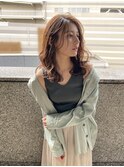 ウェーブ/20代30代のシースルーバング/レイヤーカット