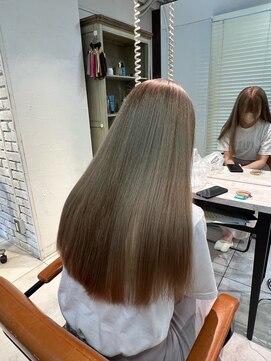 アジールヘア 池袋東口店(agir hair) １０代２０代おすすめウル艶ミルクティーカラー池袋池袋東口