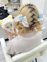 プティクローシェ バイ クオーレ(petite cloche by CUORE)&nbsp;【量産型】編み込みカチューシャ低めクラゲヘア