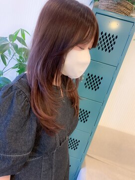 ヘアースパリゾート リアン 燕三条店(Lien) ピンクベージュ_レイヤーカット_