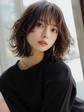 アルトリスト(Altruist Aging×HAIR&SPA) ☆ダークパープルナチュラルショートミルクブラウン髪質改善ボブ