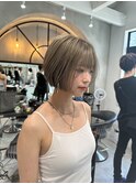 ミニウルフレイヤーカット顔周りカット前髪カットショート/大宮