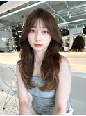 レイヤーカット小顔に見せるヘア/韓国ヘア/髪質改善/福岡/博多