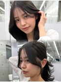 顔まわりカット 前髪カット くびれヘア【肥田亜沙美】