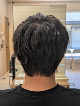 エリン バイ リル ヘアー 本陣(eLin by LiL hair) マッシュスタイルコテ巻き仕上げ