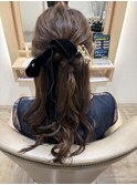 ハーフアップ