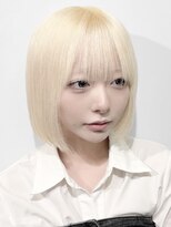 ルネラトーキョー(RUNERA TOKYO) ホワイトブロンドハイトーンダブルカラーボブカット