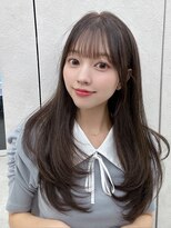 髪質改善サロン hearts. 熊本/縮毛矯正/レイヤーカット/ショートボブ【ハーツ】 ブリーチなし/髪質改善/スモーキーカラー/グレーブラウン/前髪