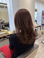 ウイ バイ ファースト 北四番丁店(u'i by first) ミディアムヘア×ピンクベージュカラー