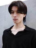 グリーン 高田馬場(green) センターパートメンズミディアムウルフ耳掛けスタイリング