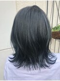 外ハネボブ☆ブルーブラック