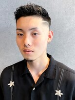 フジヤマバーバーショップ アジト(FUJIYAMA BARBER SHOP ajito)&nbsp;スキンフェードラインアートバーバースタイル【田中美旺】b1114