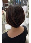 【Velis】細かめハイライトは白髪ぼかしも◯グラデーションボブ