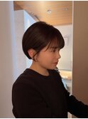 丸みのあるショートカット