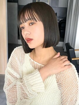ラミエバイメルト 下北沢(lamie by melt) タイトなミニボブで透明感溢れるキレイめナチュラル