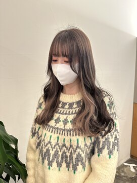 ヘアデザイン プティパ(Hair Design petit-pas) ベージュイヤリングカラー