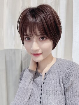 ハピネス クローバー 八木店(Happiness CLOVER) くびれショート　チョコブラウン　白髪ぼかし　髪質改善　八木