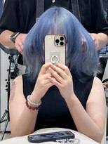 ジーナ 池袋(Zina)&nbsp;ブルーカラー/青髪/ダブルカラー/ブリーチ/池袋/韓国