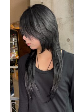 インク 渋谷(INK.) 落ちる黒×ロングウルフ