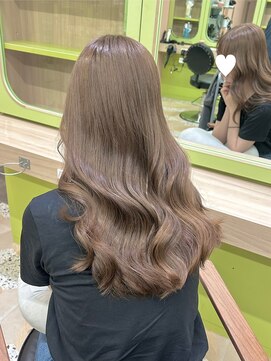 イオエ 西梅田(ioe) ブリーチなしカラー/髪質改善/ミルクティーベージュ/小顔ヘア