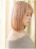 □ハイトーンカラーホワイトブロンド金髪ボブ709-2志木20代30代
