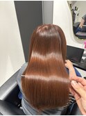 ブリーチ無しオレンジ×髪質改善ブローアウトトリートメント
