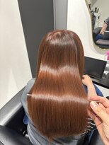 レイ 押上(Ray)&nbsp;ブリーチ無しオレンジ×髪質改善ブローアウトトリートメント