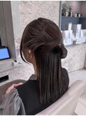 お呼ばれに◎ カチモリハーフアップの艶まとめ