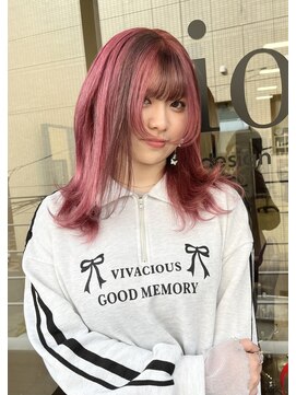 シオ ヘアー デザイン(Sio. hair design) ピンクブラウンデザインカラー
