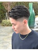 スキンフェード　ラルフカール　リバースパーマ　極道パーマ