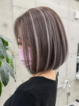 リノート バイ エゴル 名古屋(LINOET by ENGOL) 【LINOET名古屋】ボブでも可愛いハイライト/ボブハイライト