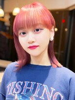 アース オーセンティック 関内店(EARTH Authentic)&nbsp;冬限定◎ブリーチ＋カラーで透けるようなペールピンク