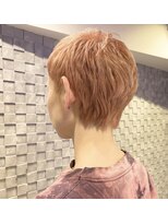 ヘアリゾート バルボア アイランド(hair resort Balboa Island) ベリーショート×オレンジベージュ