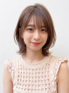 ブロッサム 東武練馬店(Blossom) 20代30代小顔レイヤーボブ◎透明感アッシュ×外ハネくびれ
