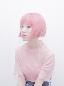 ヘア サロン イエロー(hair salon YELLOW) #YELLOW カラーミニボブ