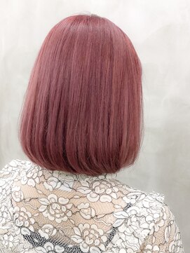 スー 渋谷(suu) 大人かわいいカシスピンクボブ＜徳竹＞