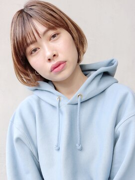 アルバム 渋谷パルコ(ALBUM) ナチュラルショートボブ_ウェーブパーマフォギーベージュ_37066