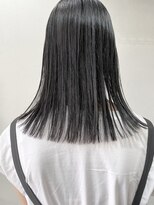 ソイ コンク 下北沢(soi conc)&nbsp;切りっぱなしロング＿ブラントカット＿ダークグレイ