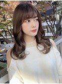 テラコッタ/韓国風ヨシンモリ/流れるレイヤー/前髪カール[銀座]