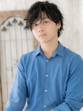 モッズヘアメン 札幌月寒店(mod's hair men) ≪mod's men≫ランダムパーマ風黒髪おしゃれマッシュf