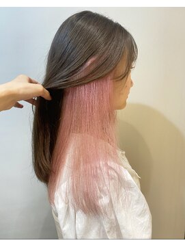 レア 渋谷(Le'a) 【渋谷】インナーカラー ペールピンク